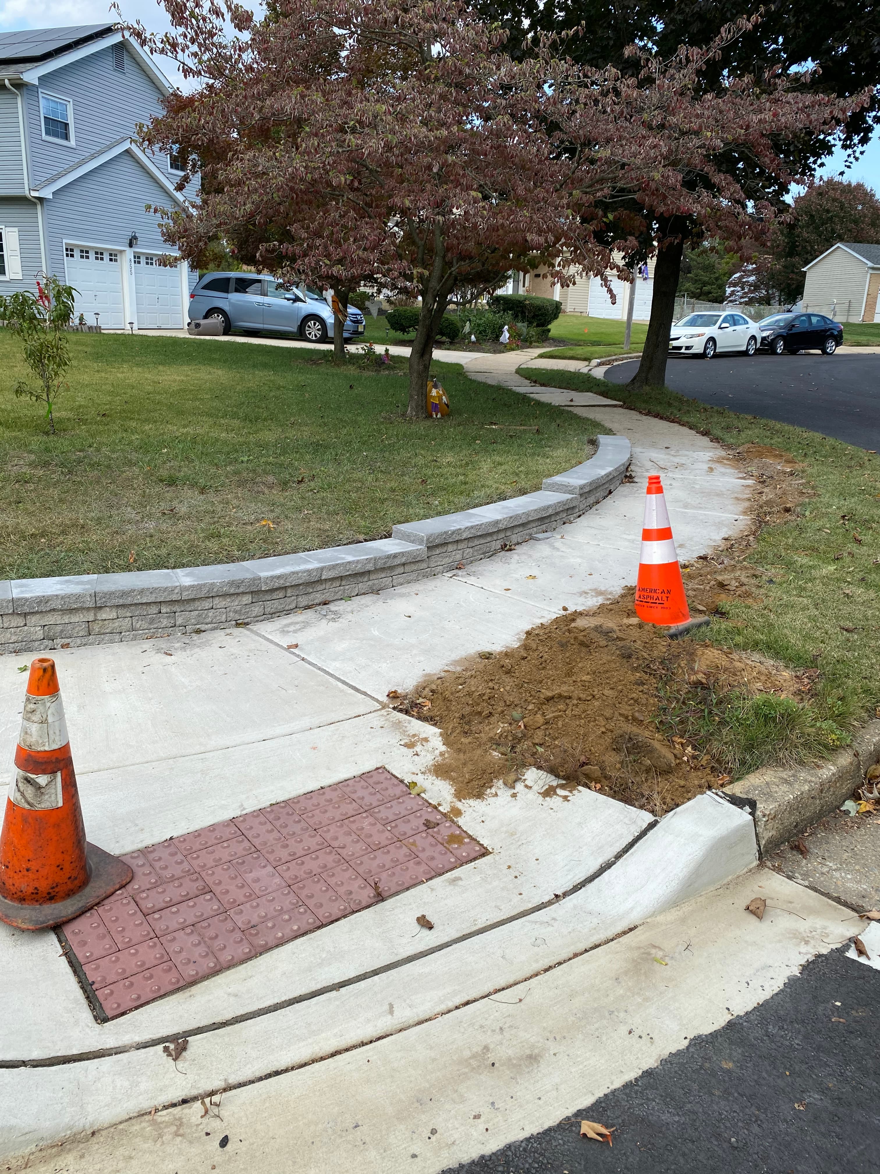Sidewalk & Retaining Wall — NJ
